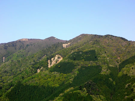 もみじ平から振り返ると御殿山が目に入る